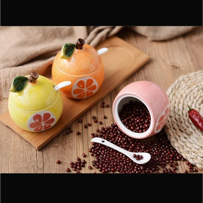 Ceramic Seasoning Pot Kitchen Supplies Box Household Spice Rack Spice Jars Mini Salt and Pepper Shakers Canister Set