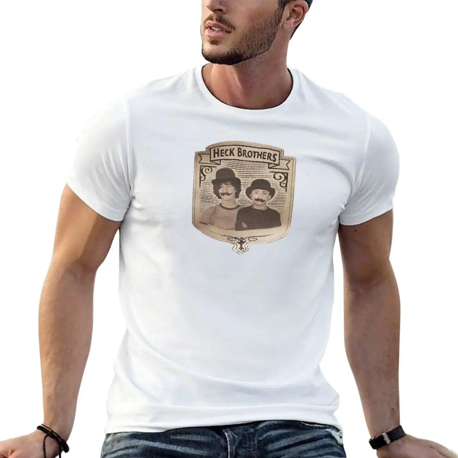 the middle: heck brothers old-timey bbq sauce! T-Shirt man tshirt anime t shirts oversize t shirts cotton 100% T-shirt