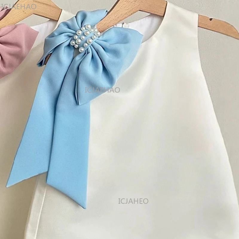 

New Girls Princess Dress A Line Skirt Sweet Cute First Outfit Children Pageant Formal Attire Clothes Birthday Gown Toddler Party