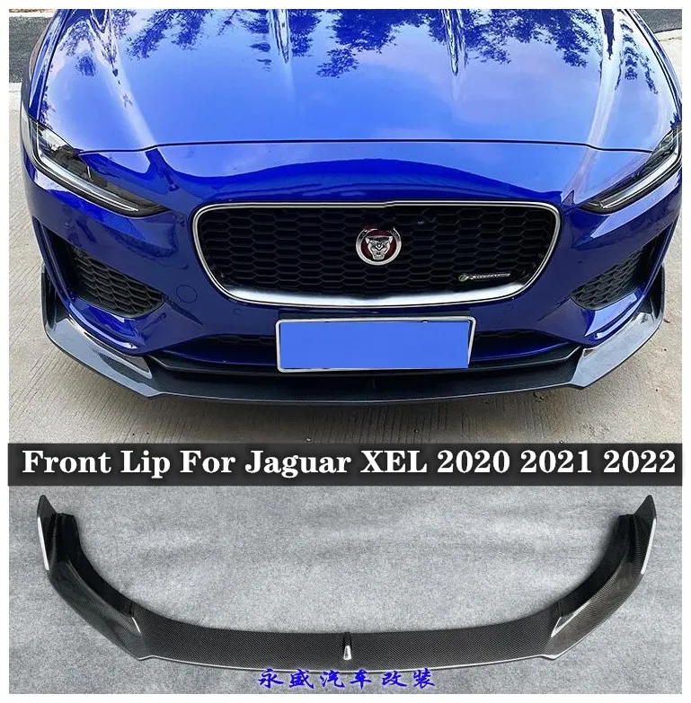 

Fits For Jaguar XE XEL 2020 2021 2022 High Quality Carbon Fiber Bumper Front Lip Splitters Protector