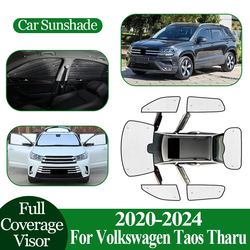 

Автомобильный солнцезащитный козырек с полным покрытием для Volkswagen для VW Taos Tharu 2020 ~ 2024, солнцезащитный козырек с защитой от УФ-лучей, защитная доска, автокозырек