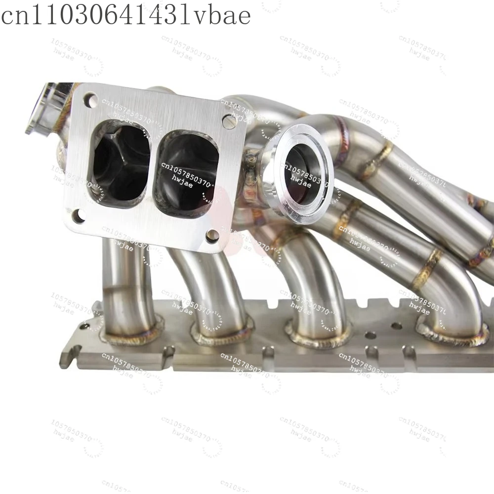 3mm Thick SS304 T4 Twin Turbo Exhaust Manifold Compatible with BMW G80 G82 G87 M2 M3 M4 S58 Engine With Downpipe