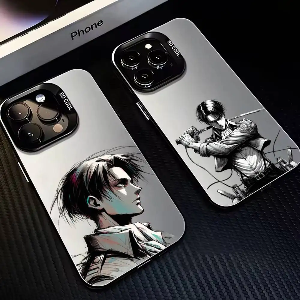 

Attack On Titan L-Levi Ackerman Phone Case For iPhone17,16,15,14,13,12,11 Plus,Pro Max Black Matte Shockproof Cover