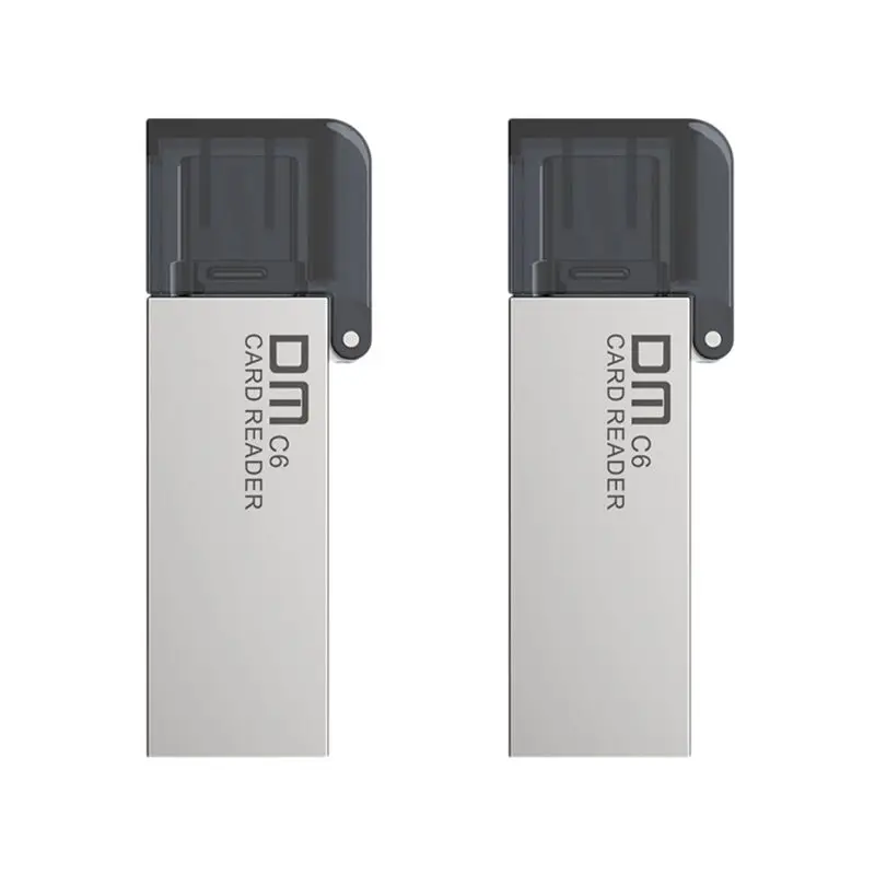 Superior-2X CR006 Zinc Alloy Card Reader Type C SD/TF USB Flash Disk Support 256G Multi Memory Card Reader For Computers Phones