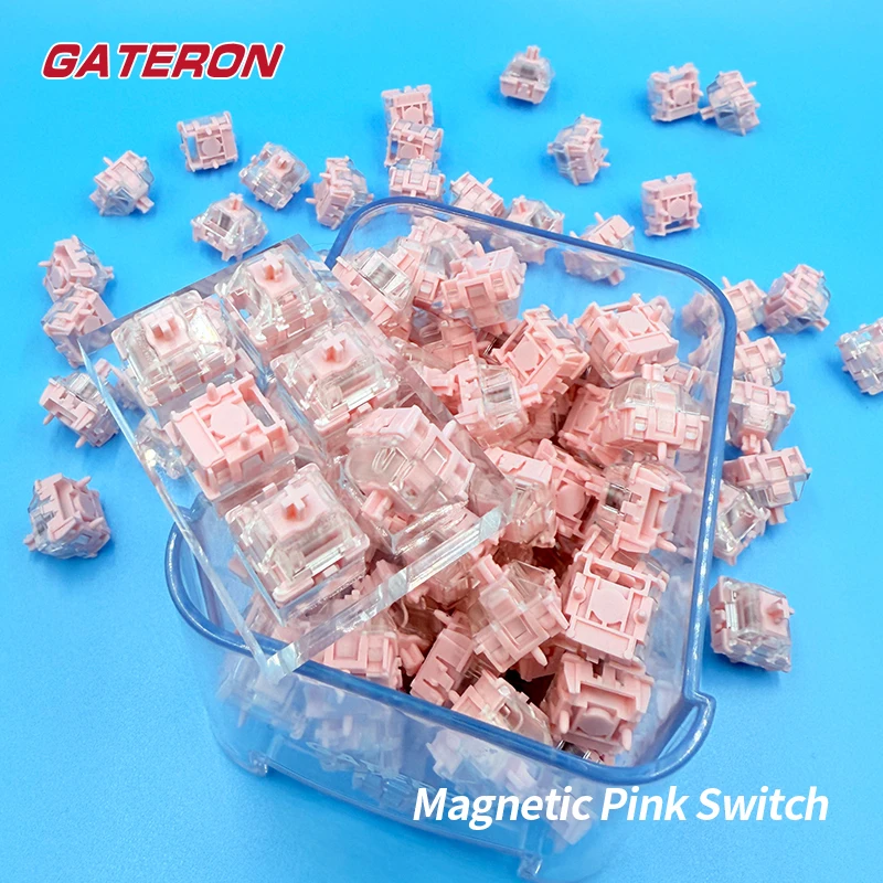 

Gateron Magnetic Pink Switch KS-20 SMD RGB DIY Customized Mechanical Keyboard Hall Sensor Free Setting Pre Travel