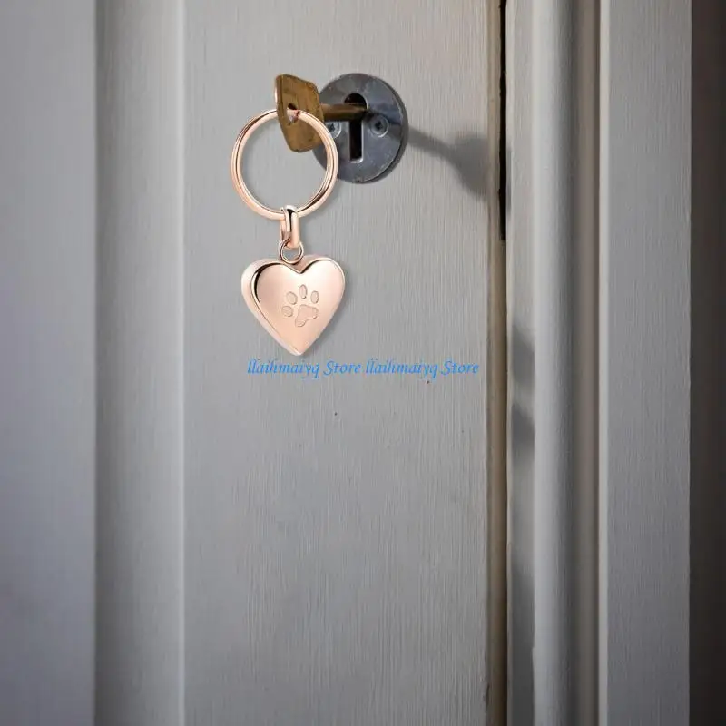 

573B Stainless Steel Texture Fashionable Bag Charm Perfect for Car Keys and Bags