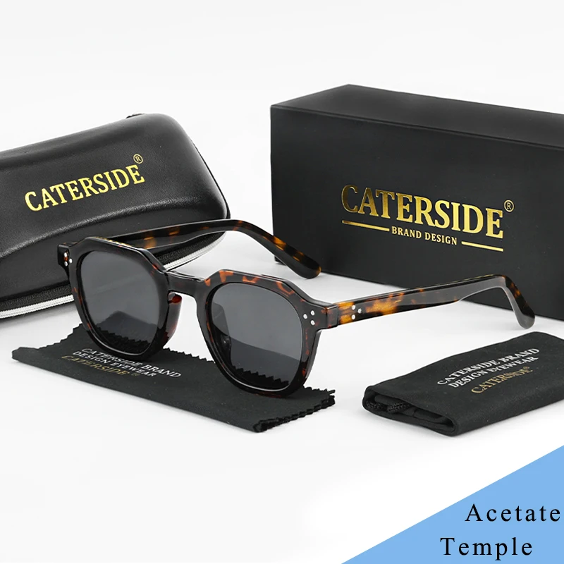 CATERSIDE Retro Polarisierte Sonnenbrille Männer Acetat Tempel/TR Rahmen Polygon Frauen Sonnenbrille Hohe Qualität Reise UV400 Brillen – Detail 27