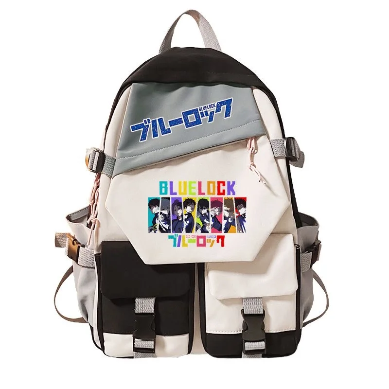 

Anime Blue Lock Cartoon Backpack Teenarges Schoolbag Anime Boys Children Book Splicing Knapsack Laptop Rucksack