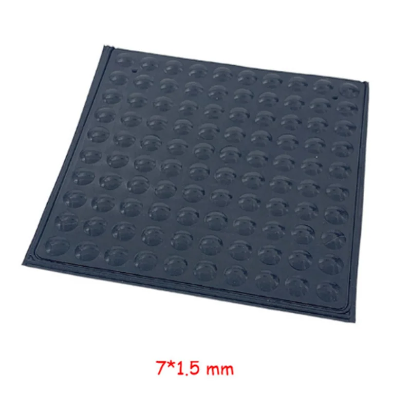 6-10*1.5-4mm 100pcs Round Self Adhesive Round Soft Silicone Rubber Bumpers Clear Black Anti Slip Shock Absorber Feet Pads Damper