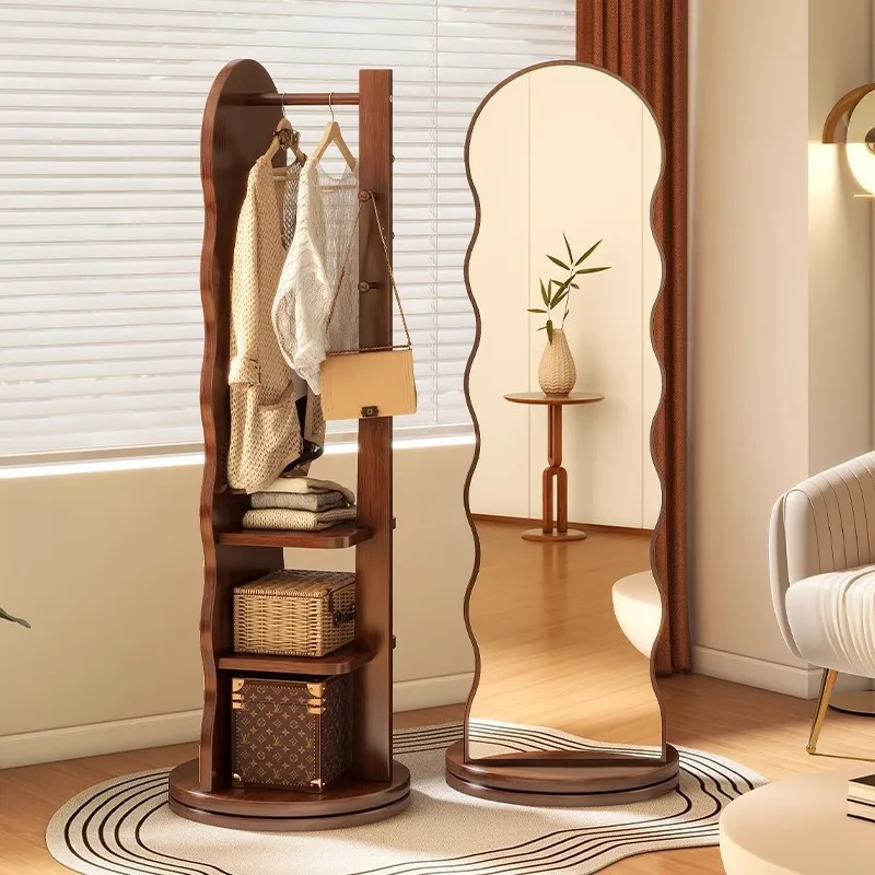 

Rotating full body home bedroom floor-to-ceiling full-length mirror hanger integrated floor-to-ceiling home