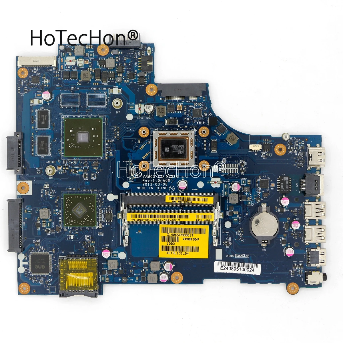 NWTXP uma Motherboard LA-9103P w/ A6-5345M for Dell Inspiron M531R 5535 Series laptop motherboard