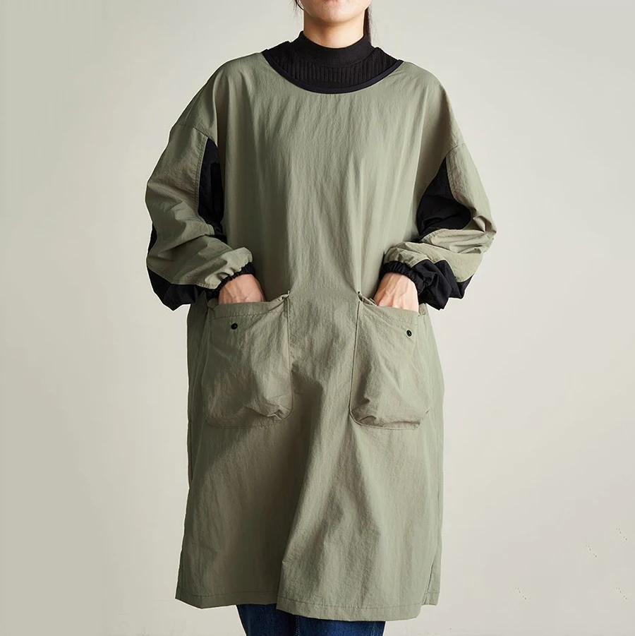 

Кухня Парикмахерская с длинным рукавом Домашняя кулинария Чистка Обратная одежда Сращивание Рабочий фартук для домашних животных