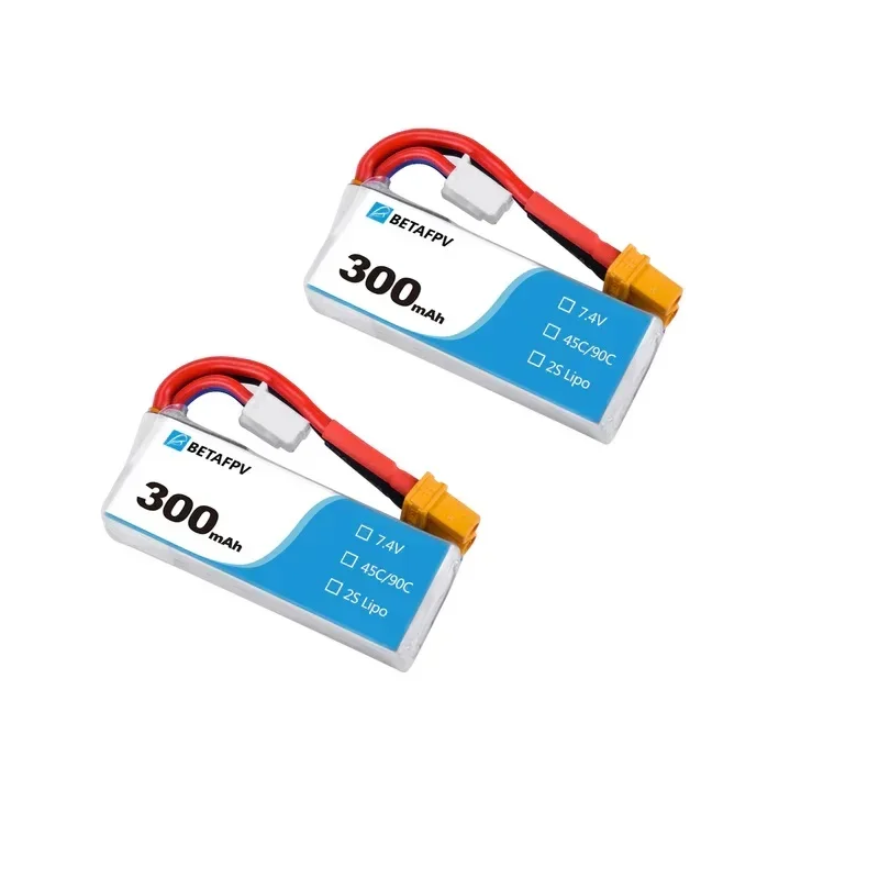 2PCS BETAFPV 300mAh 2S 45C Lipo Battery