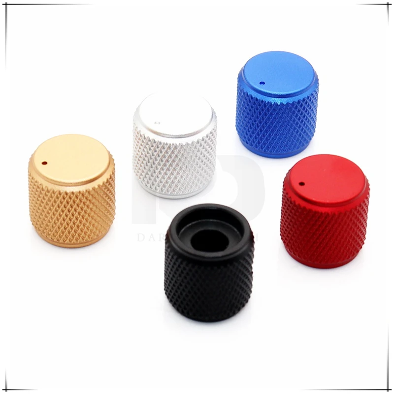 1PCS 15.5×15mm Precision machining knurl Aluminum Alloy Knob Potentiometer Knob Volume Audio Adjustment Knob cap round hole 6mm