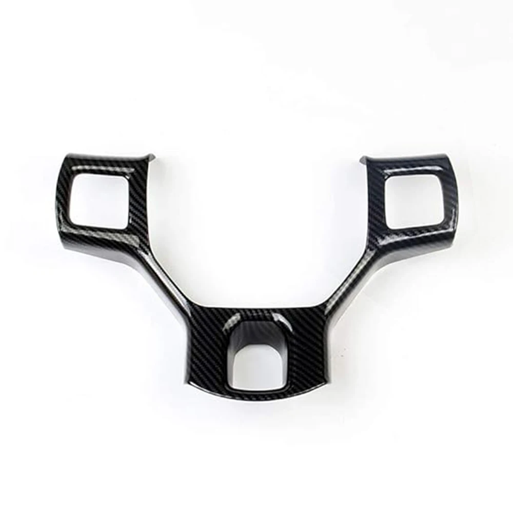 Carbon Fiber Style Steering Wheel Interior Cover Trim Frame Interior Decoration Sticker For Dodge Ram 1500 2500 3500 2011-2018