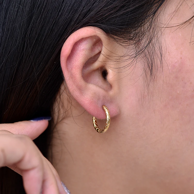 2 stücke Mode Edelstahl Hoop Ohrringe Für Frauen Männer Gold Silber Farbe Tiny Knorpel Piercing Trendy Weibliche Hoops Schmuck – Detail 3