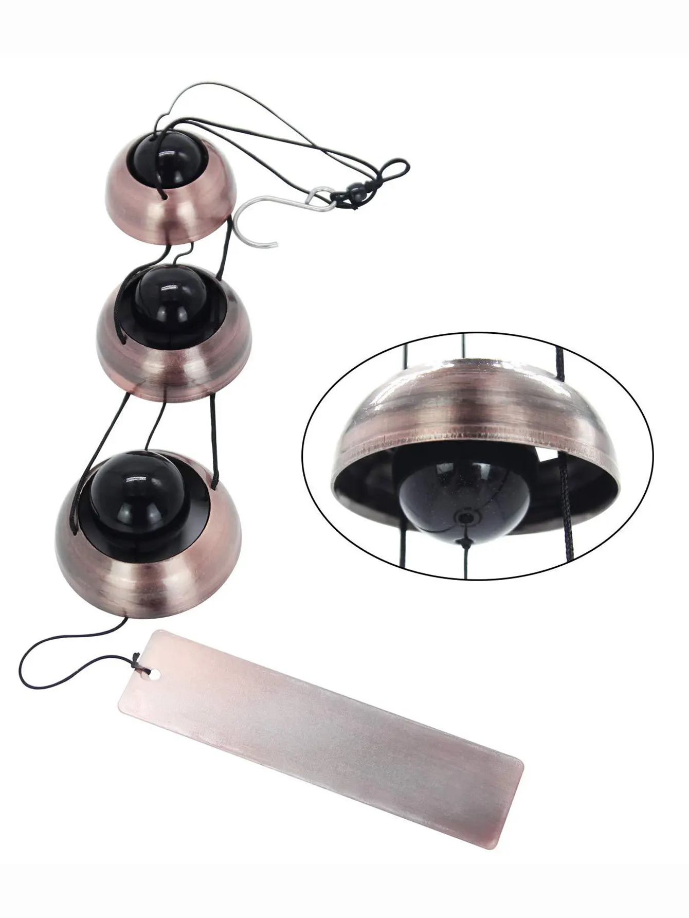 Retro Japanese pagoda wind chimes,metal,Used for interior, balcony, garden and temple decoration, blessing wind chimes