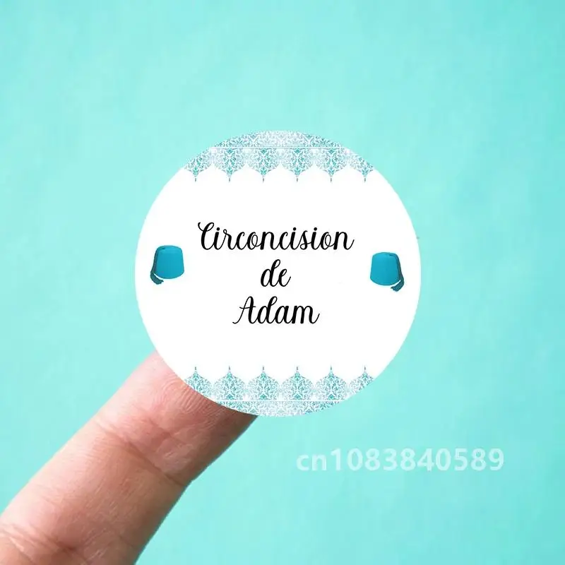 Customize Circumcision Mabrouk Tahara Labels  Bag Gift Box Candy Labels Self-adhesive Personalized Name Stickers