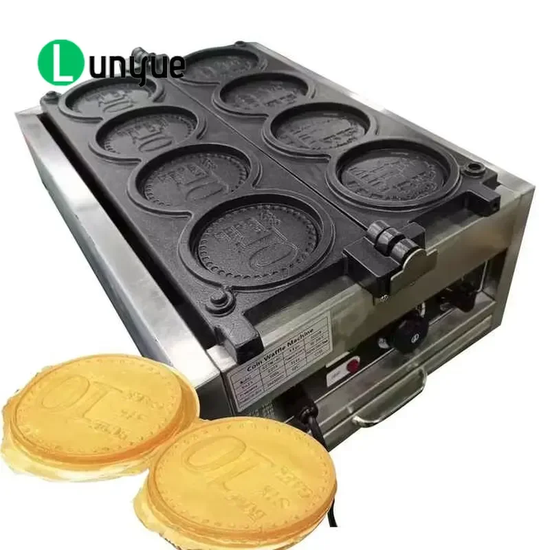 4 Pcs Coin Bread Maker Waffle Machine Non Stick Plate Household Kitchen Appliance DIY Breakfast Tool Easy Clean Hot
