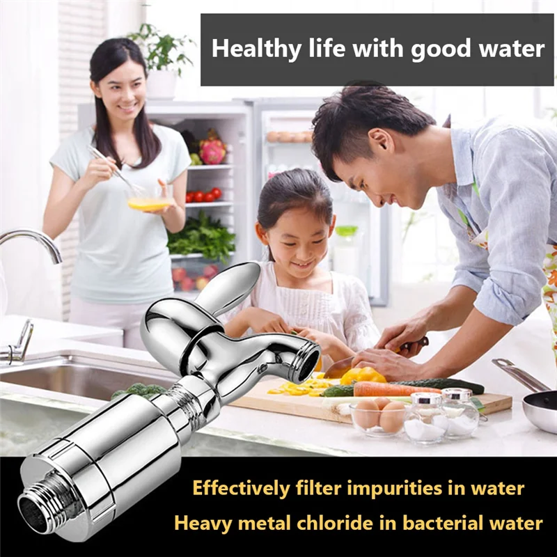 ABRS-Carbon Filtered Showers Head Detachable Faucet Purification Strainer Remove Impurities Bathroom Accessories