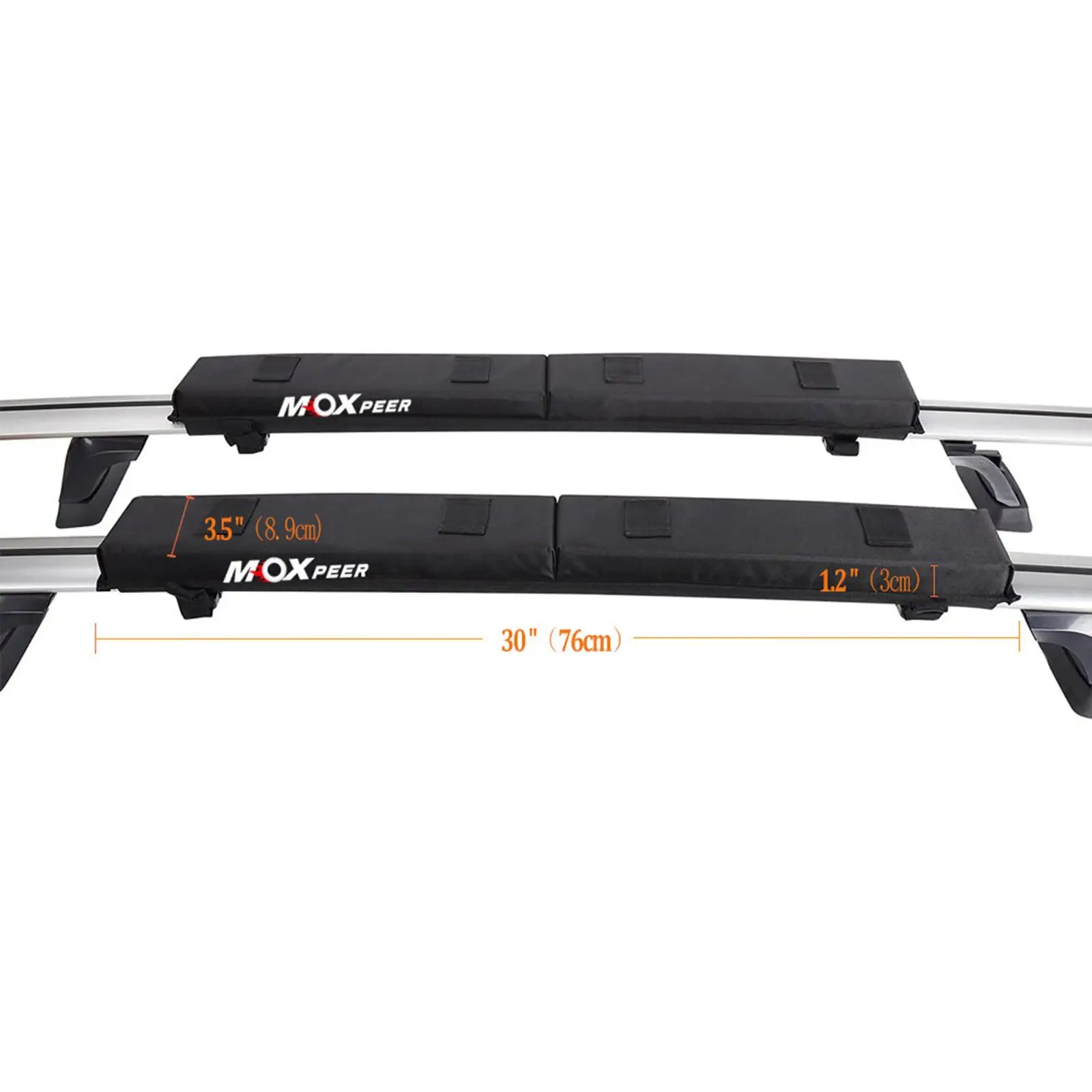 Car Soft Roof Rack Pads Set Crossbar Pads with Storage Bag Automotive