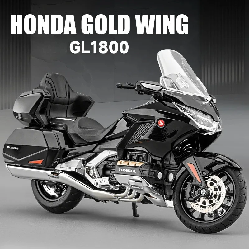 1:12 Gold Wing GL1800 Car Model Toys Shock Absorption Front Wheel Steer Models Rearview Mirror Fold for Gifts