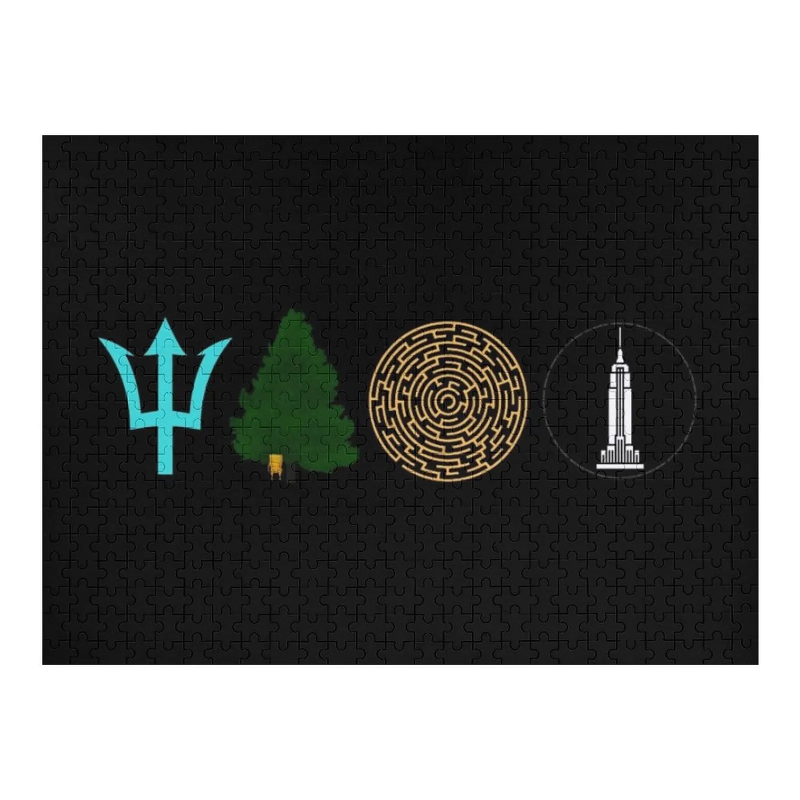 Rompecabezas de cuentas negras de medio sangre de campamento para niños, rompecabezas de fotos personalizado