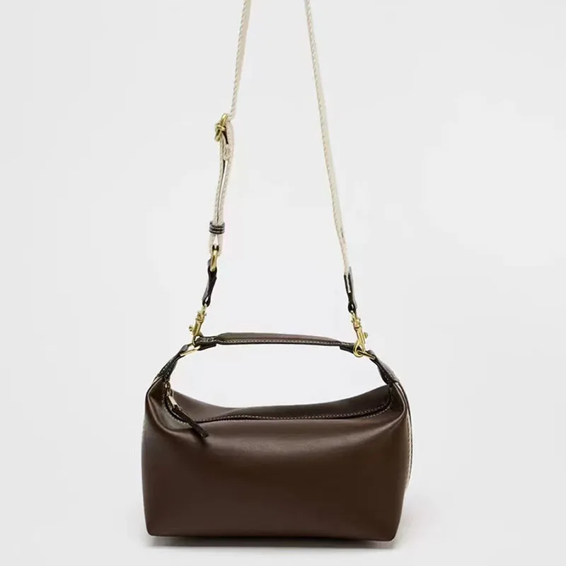 

New PU Leather Women Luxury Designer Handbag Purses Fashion Vintage Wallet Double Zipper Half Moon Crescent Hobos Shoulder Bags