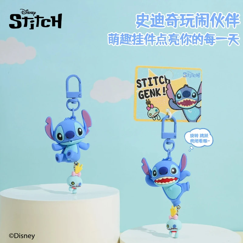 

Подлинный брелок Lilo & Stitch Toys, аниме, брелок со стежком, сладкий розовый ангел, брелок для ключей, женский автомобильный брелок для девочек, подарок на день рождения