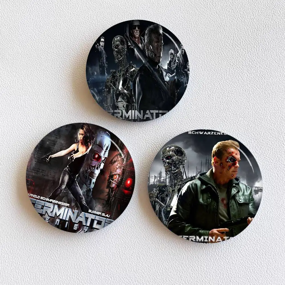 80s Movie TV The T-Terminator Creative Tinplate Soft Button Pins Animal Icon Brooch Lapel Backpack Badge Accessories Pin