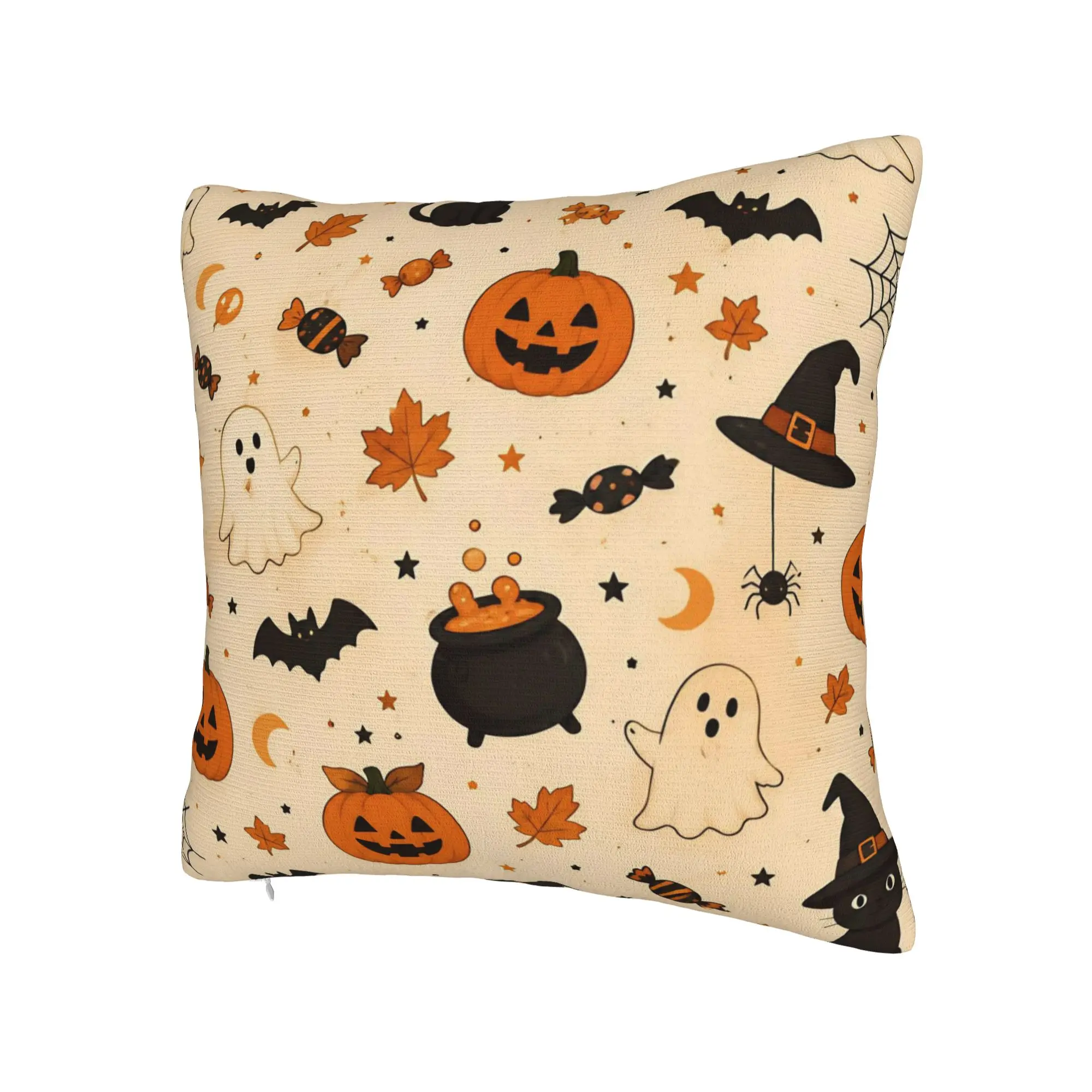 Decorative Pillow Cover Halloween Ghost Pumpkin Spooky Trick Or Treat Witch Car Pillow Case Cover Drop Shipping Multiple Sizes