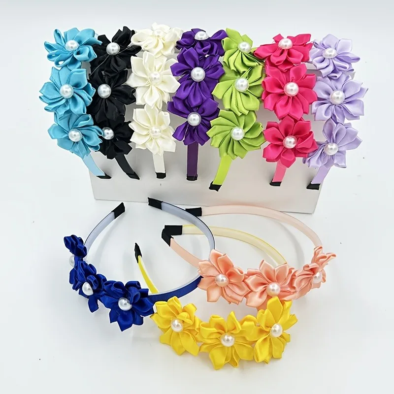Stylish Young Women's Pearl Flower Headband