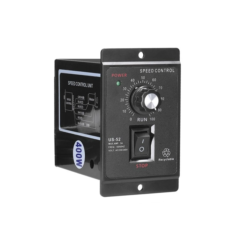 

Контроллер скорости двигателя ABDE-400W, регулятор скорости двигателя переменного тока 220 В, контроллер регулятора двигателя вперед и назад
