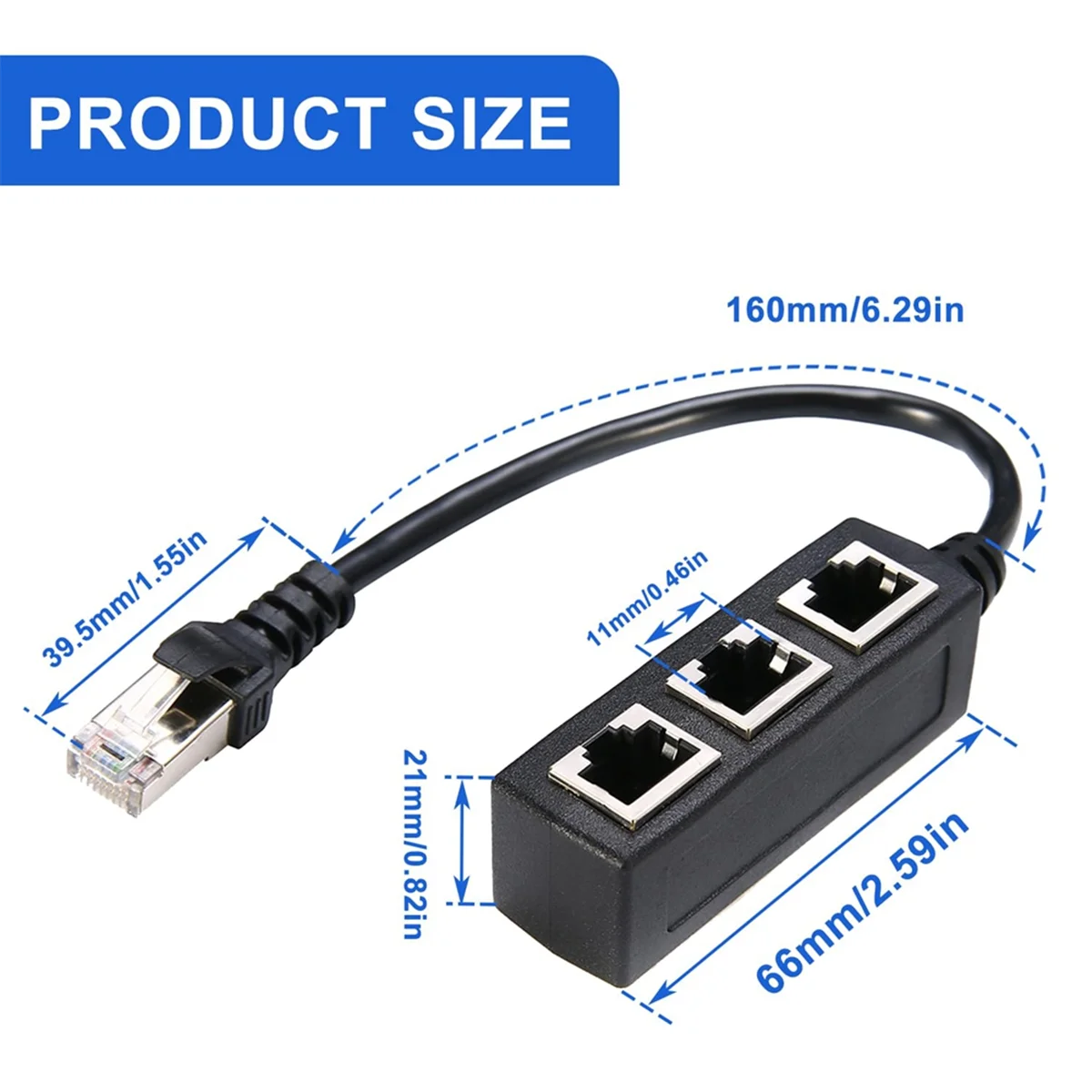 X64A_RJ45 Ethernet Splitter Cable Ethernet Splitter Adapte