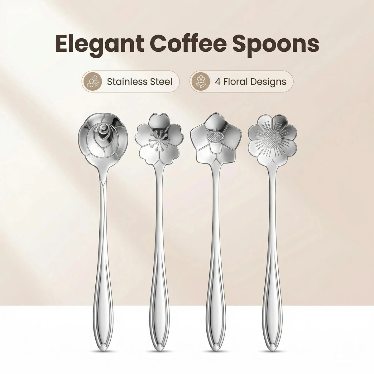 Tea Coffee Utensils - 10-Pack Stainless Steel Small Spoons, Dessert