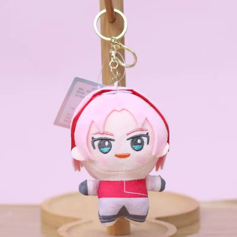 Naruto Anime Plush Keychain Cute Sasuke Sakura Bag Pendant Kawaii Kakashi Minato Soft Stuff Accessories For Fans Birthday Gift