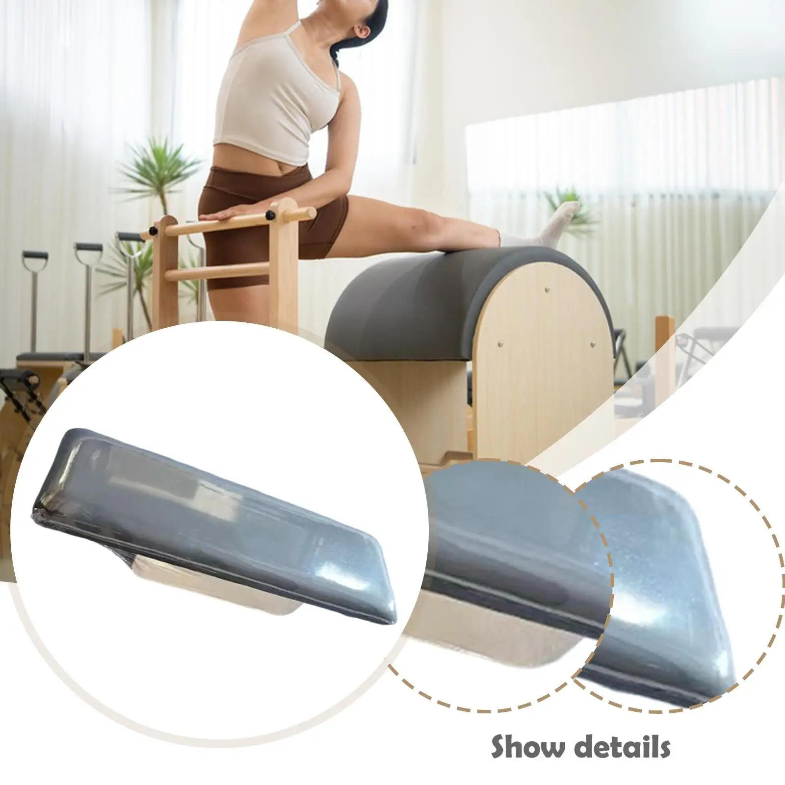 Pilates Reformer Accessory Foot Pedal PU Leather Easy to Use Support Board for Spring Pulley Beds