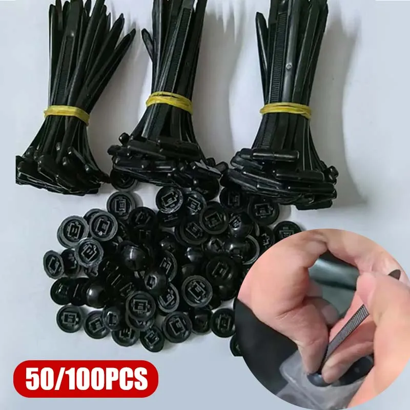 

Нейлоновая универсальная пряжка для кабельных стяжек - сверхпрочный держатель стяжек на молнии с дизайном штифта и кнопки. Пластиковые кабельные стяжки. Крепеж для инструментов. Кузов автомобиля.