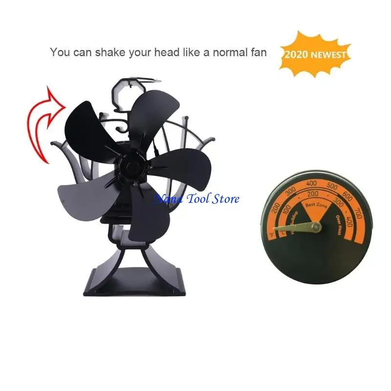 31GJ Fireplace Fan Stove Thermometer for Log for Burner Temperature Gau