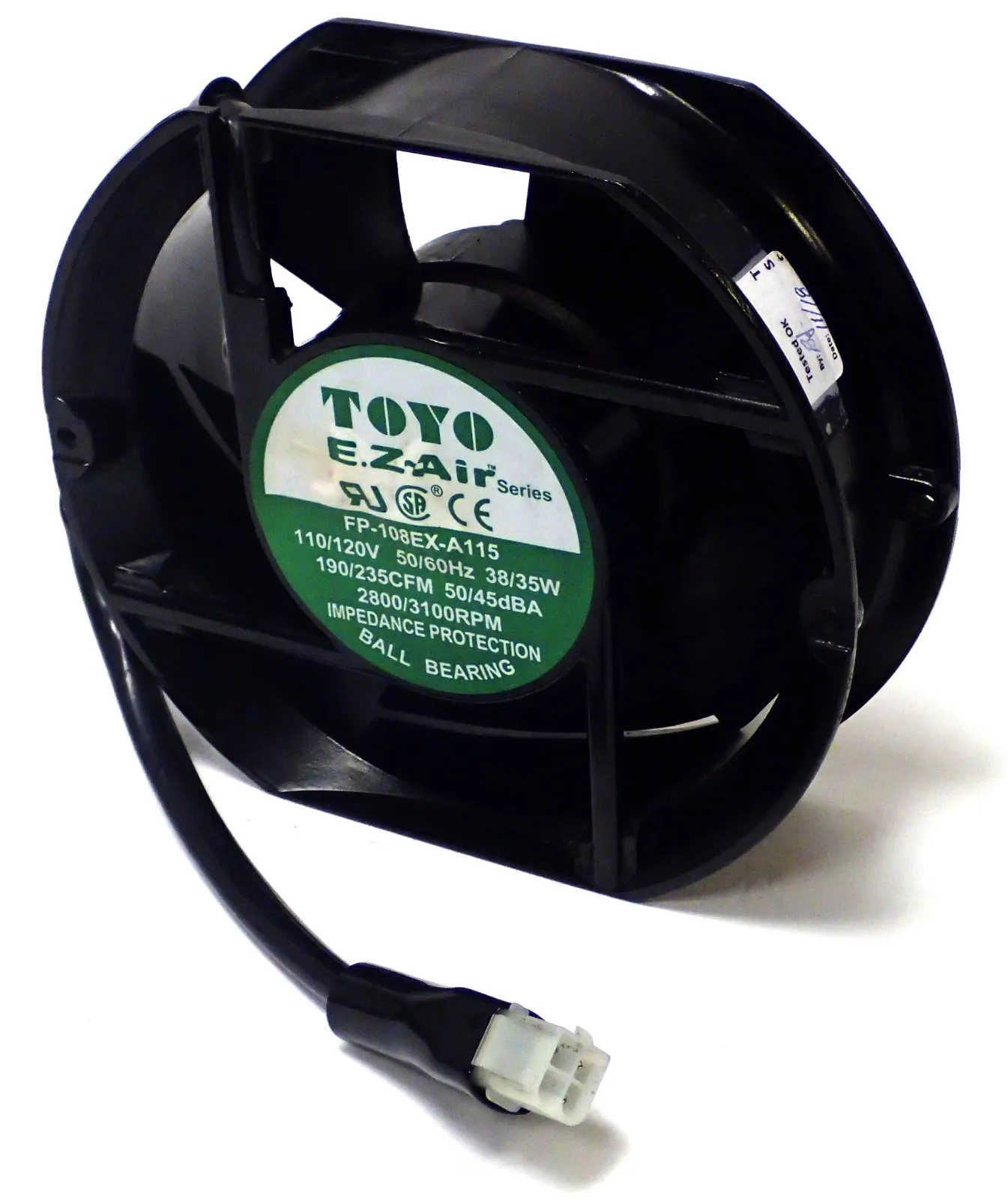 ДЛЯ TOYO EZ AIR FP-108EX-A115 ВЕНТИЛЯТОР, ШАРИКОВЫЙ ПОДШИПНИК 110/120 В 38/35 Вт 190/235CFM