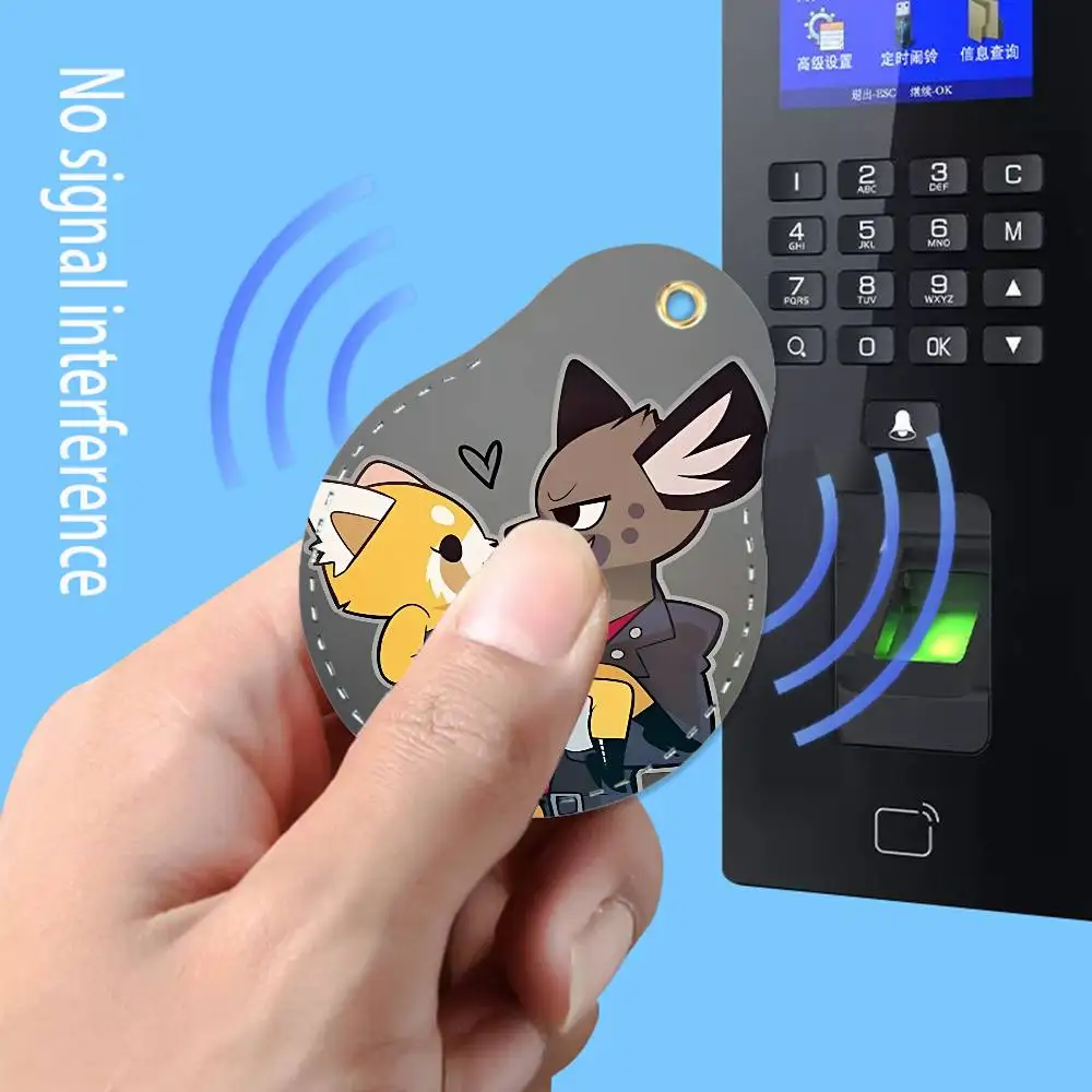 Fur collar fox Aggretsuko Protective Case For Apple AirTag/Access Card Holder/Pet Anti-Loss Tracking Device