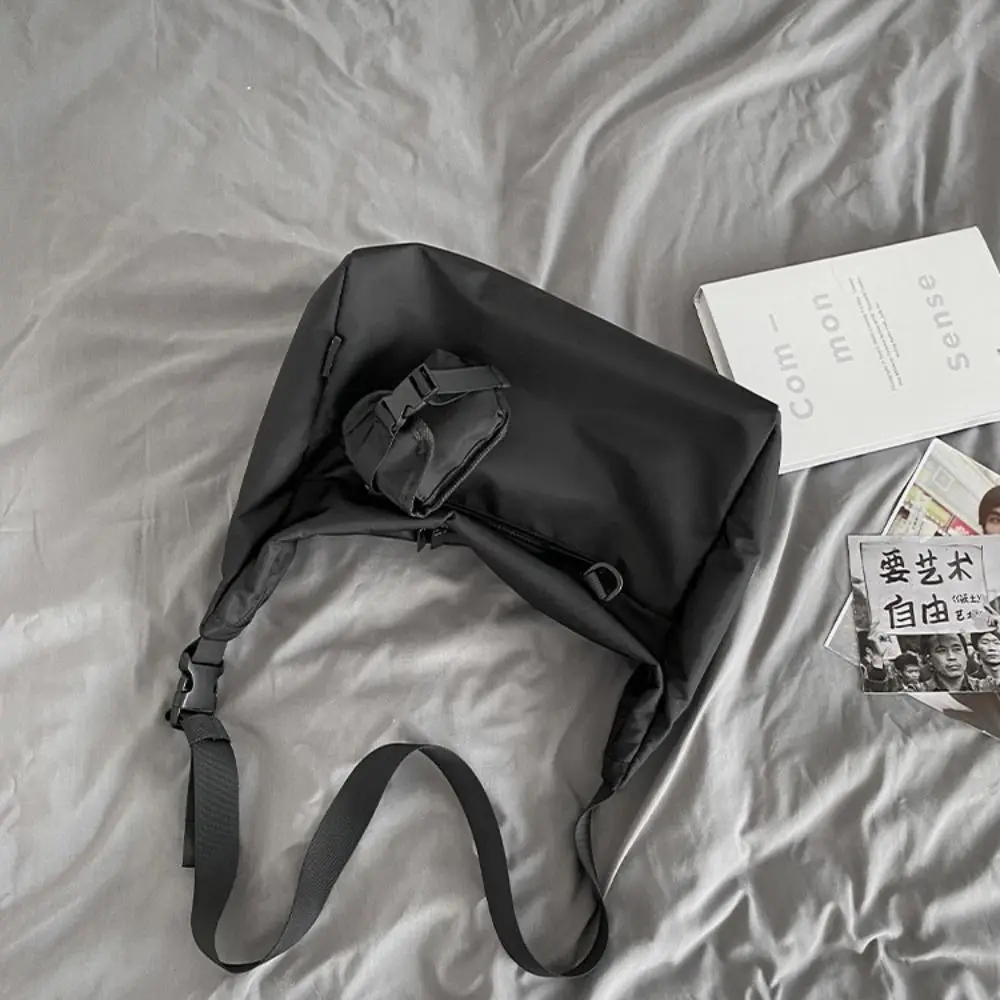 

Fashion Oxford Cloth Crossbody Bag with Earphone Bag Large Capacity Coin Purse Sport Shoulder Bag Wallet Fitness Boys Bag Unisex