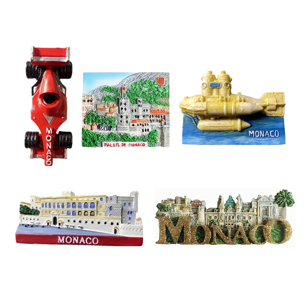 

Europe Monaco 3D Fridge Magnets Tourism Souvenir Refrigerator Magnets Sticker Collection Handicraft Decoration Articles