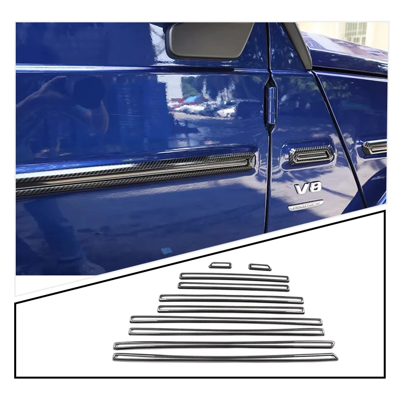 

Car Body Chrome Trim Kit Side Molding Trims Kit Cover for Mercedes Benz G Class W463 Side Molding Trims Kit Cover Door Auto