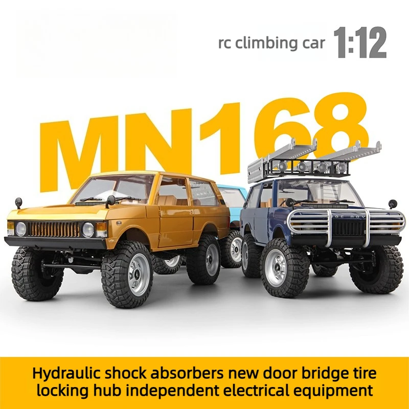 MN168 1:12 4WD RC Off-Road Vehicle 2.4GHz with Headlights Outdoor RTR All-Terrain Remote Control Off-Road Climbing Toy Car