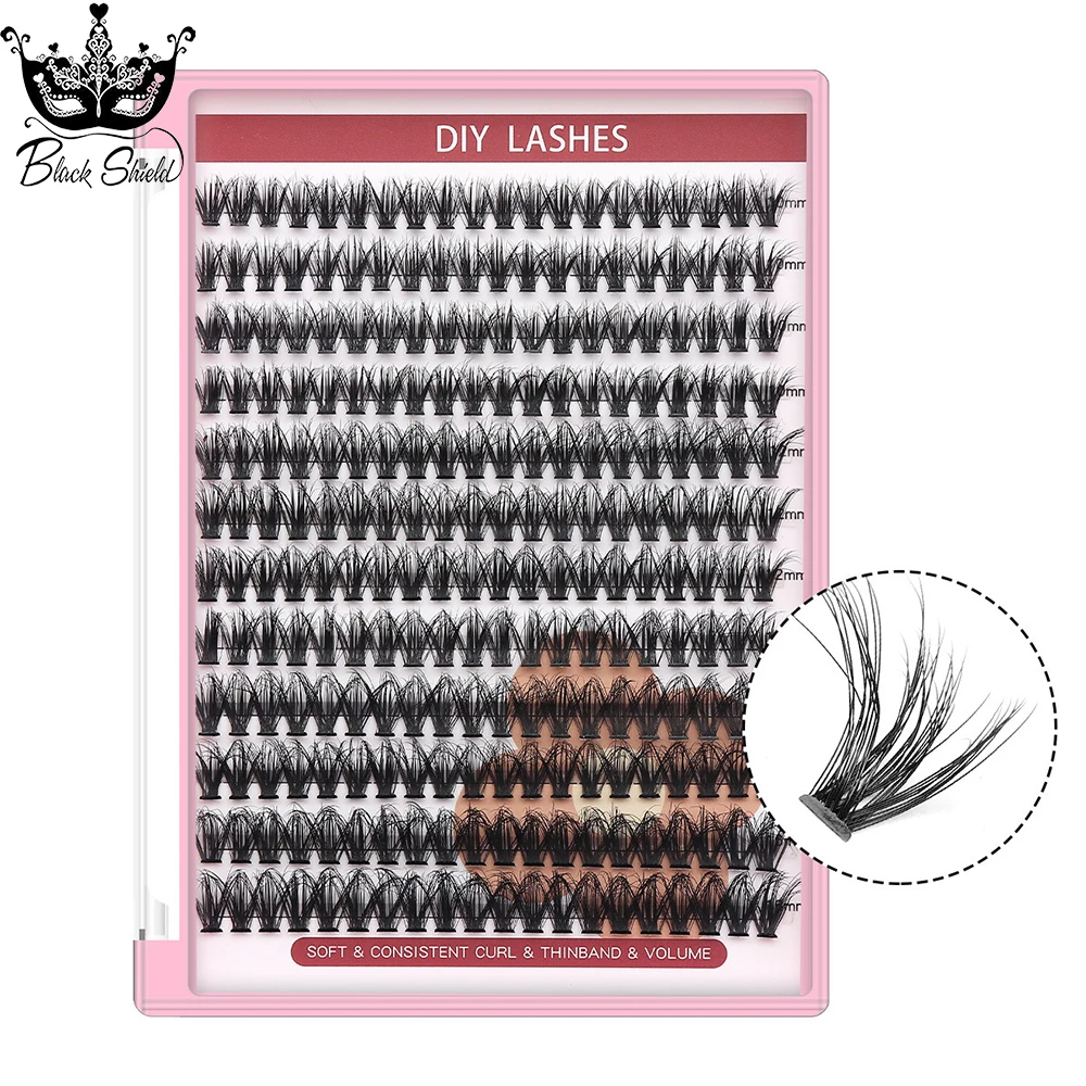 320PCS Lash Clusters Kit with Lash Bond and Seal Makeup tools DIY Lashes Extension kit  Lashes Gluing Glue Accessories