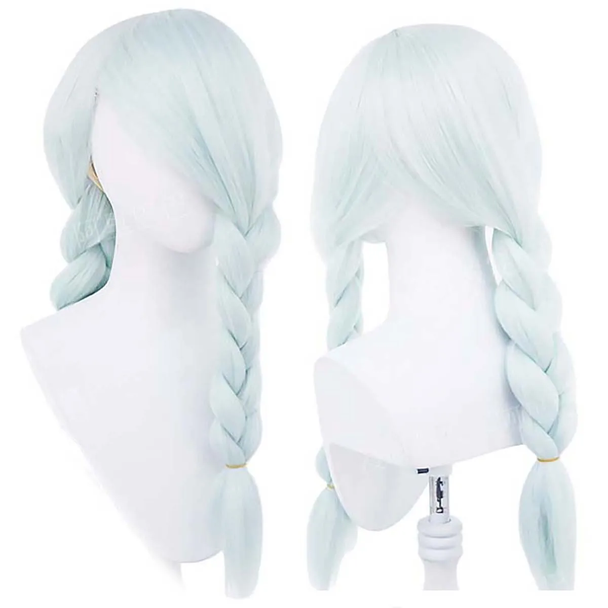 Anime Jujutsu Kaisen Mei Mei Cosplay Braided Long Light Blue Hair Wig For Women