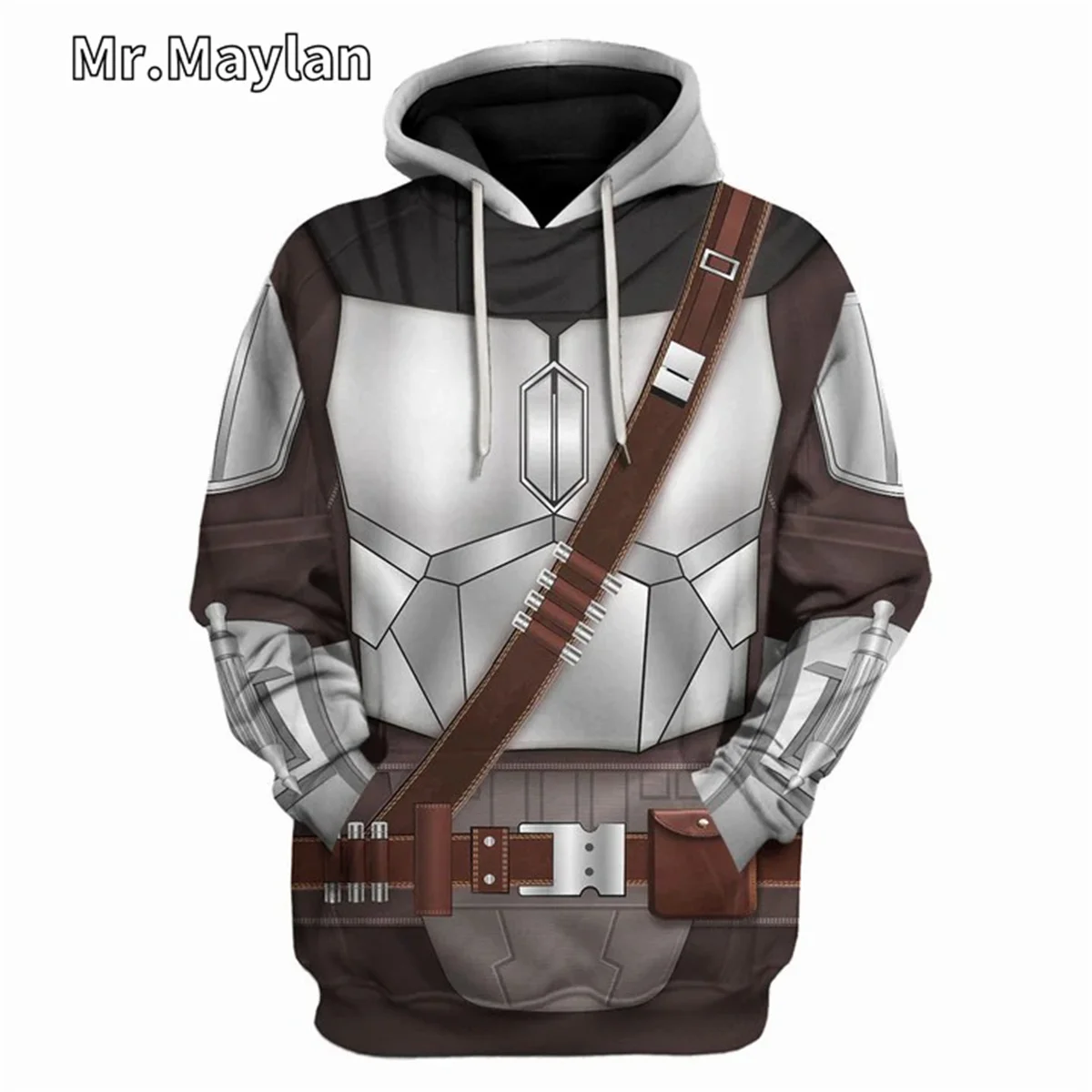 Beskar Mandalorian Uniform Cosplay Costume 3D Unisex Hoodie Men Sweatshirt Streetwear Zip Pullover Casual Jacket Tracksuits