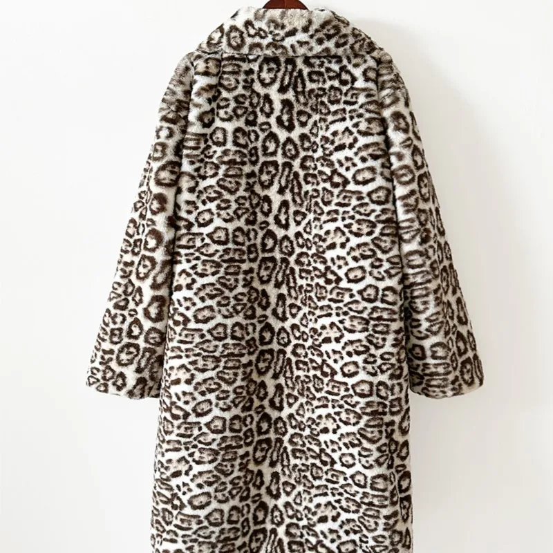 Engrossar manter quente solto cobra padrão jaquetas casaco 2025 pele de inverno fofo casacos longos jaqueta outerwear dos homens pele do falso leopardo topos