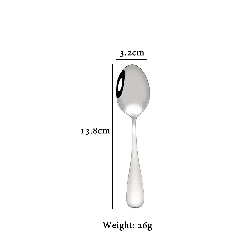 12pcs/Dozen Kitchen Spoons 13.3CM High Quality Stainless Steel Teaspoon Surface Polished Coffee Tea Spoon For Tea Coffee Cup